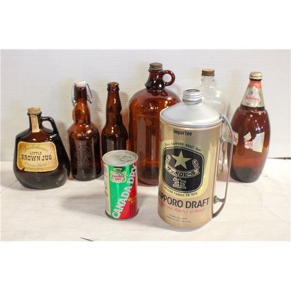 BOX OF VINTAGE BOTTLES INCLUDING PERFEX
