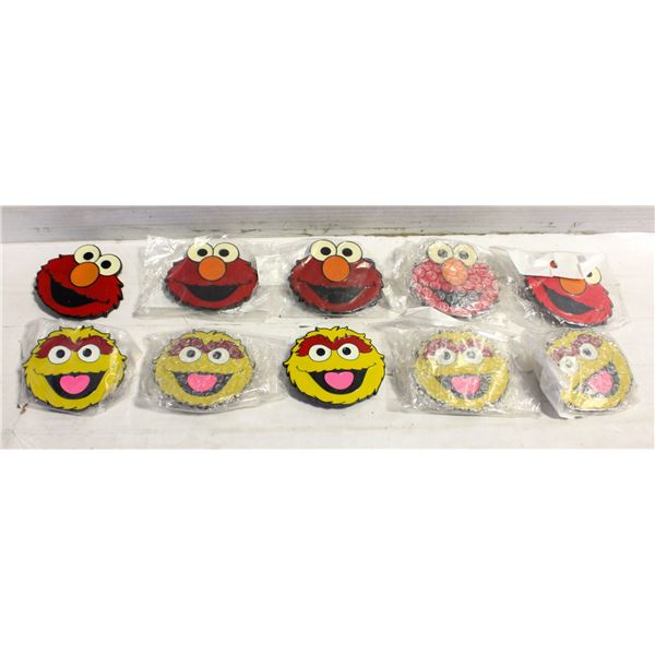 10 SESAME STREET BELT BUCKLES -NEW