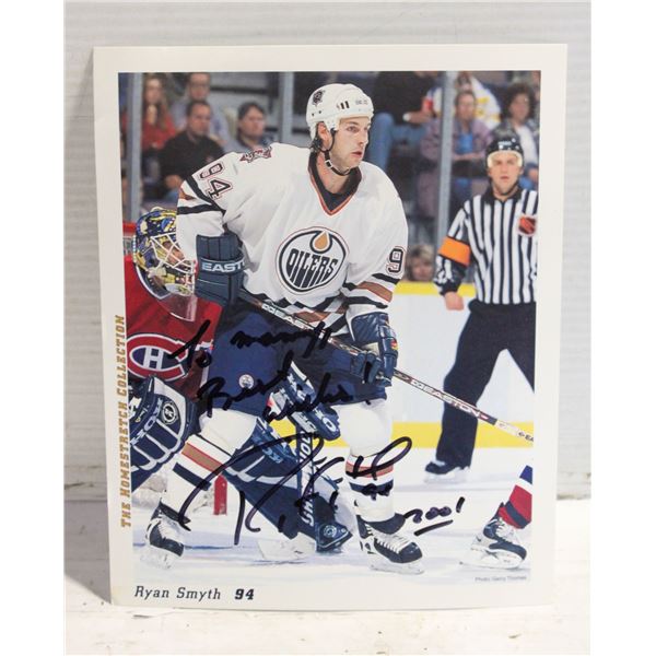 AUTOGRAPHED RYAN SMYTH PHOTO