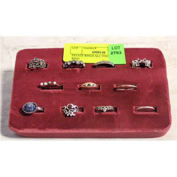 ESTATE RINGS ALL TOGETHER WITH RING