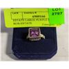 Image 1 : ESTATE LARGE PURPLE RING IN BOX-ESTATE