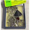 Image 1 : ESTATE BLACK ONYX, PEARL NECKLACES IN BOX