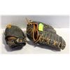 Image 1 : VINTAGE LEATHER BASEBALL GLOVES TOGETHER-ESTATE