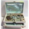 Image 1 : LARGE VINTAGE JEWELRY BOX FULL OF ESTATE JEWELRY