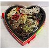 Image 1 : HEART BOX FULL OF ESTATE JEWELERY-ESTATE
