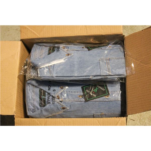 NEW MEN'S SHIRTS CASE OF 9 DENIM SIZE S