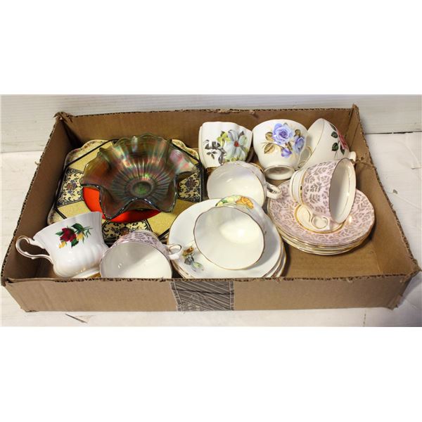 LOT OF ANTIQUE TEA CUPS AND DISHES