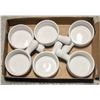 Image 1 : SET OF 6 WHITE SINGLE SERVE OVEN BAKING DISHES