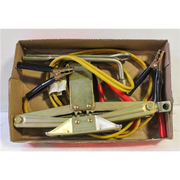 CAR JACK PLUS BOOSTER CABLES