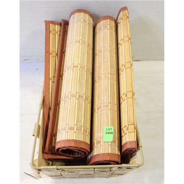 LOT OF 4 BAMBOO PLACEMATS