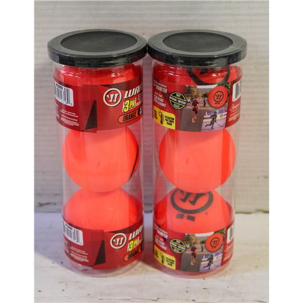 2 PKG OF 3 (6 BALLS) WARRIOR HARD STREET