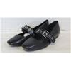 Image 1 : NEW SIZE 8 MEMORY FOAM BLACK BUCKLE UP SHOES