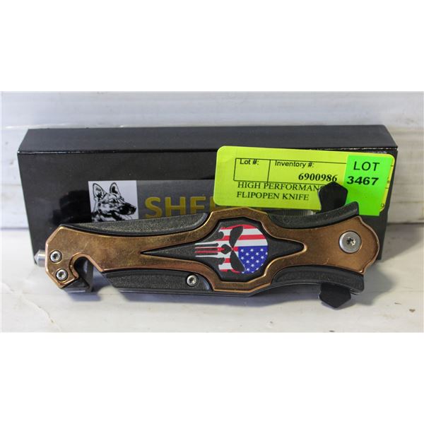HIGH PERFORMANCE PUNISHER FLIPOPEN KNIFE