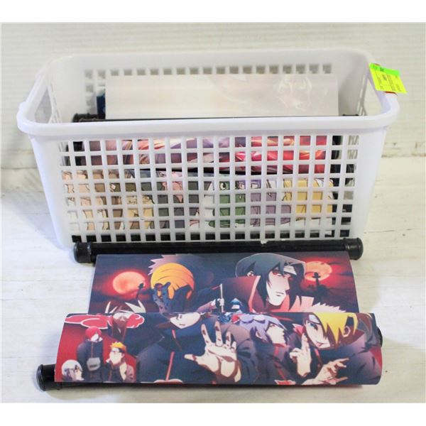BIN OF 11 MIXED ANIME WALL HANGINGS