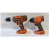 Image 1 : 2X RIDGID DRILLS ONE IMPACT ONE REGULAR NO