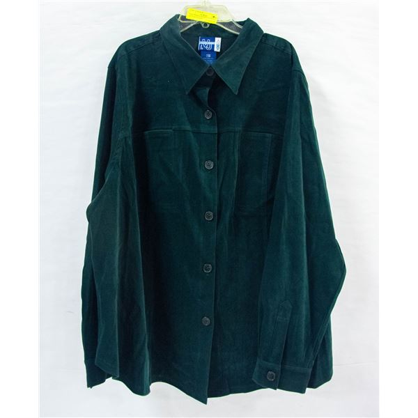 NEW VENEZIA JEANS 14/16 GREEN BUTTON-UP SHIRT