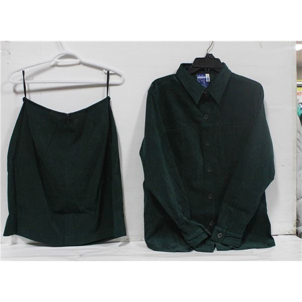 NEW VENEZIA JEANS 14/16 GREEN BUTTON-UP SHIRT