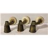 3PCS ANTIQUE BRASS CASTOR WITH MARBLE