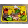 TRAY 12+ FULL SIZE BLOWN GLASS FRUIT VEG