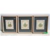 Image 1 : MINT MINT BASIL MATTED FRAMED 11"X9" SET OF 3