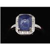 Image 1 : #1155-2.20 CT OVAL 6 X 8 CABOCHON TANZANITE
