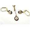 Image 1 : 22)  SET OF ROUND GOLD TONE PENDANT & EARRINGS