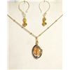 Image 1 : 21)  GOLD TONE WITH CHAMPAGNE COLORED
