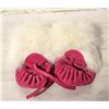Image 1 : PAIR GEN. LEATHER & FUR MOCASINS BABY