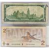 Image 2 : 1967 $1 DOLLAR BILL AND A 1986 TWO DOLLAR