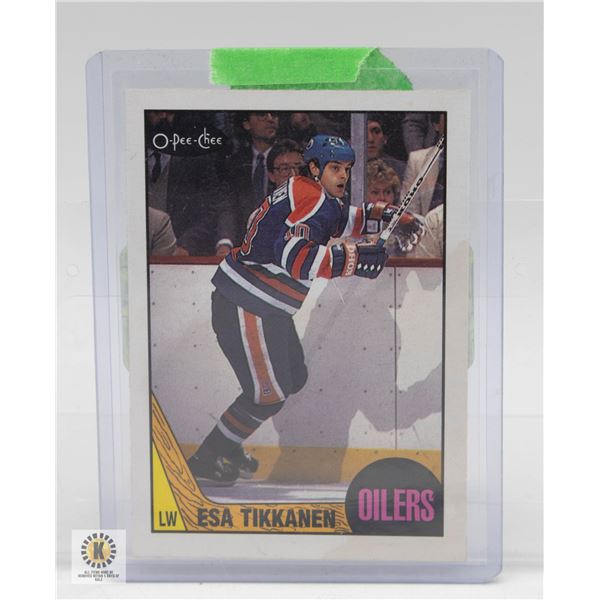 ESA TIKKANEN ROOKIE CARD 1987 88 O PEE CHEE