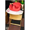 Image 1 : NEW ASSEMBLED WOOD HIGHCHAIR WITH BOOSTER SEAT