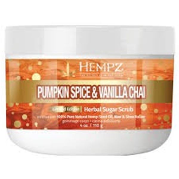 NEW 110G HEMPZ PUMPKIN SPICE & VANILLA CHAI SCRUB