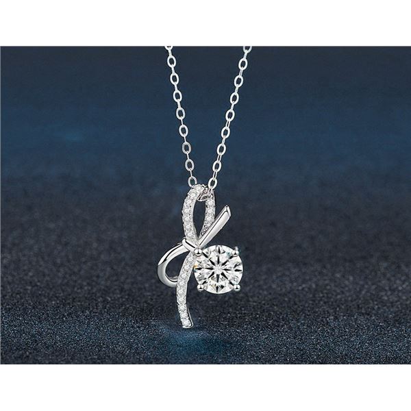 1 CT GRA CERTIFIED ROUND BRILLIANT 925S NECKLACE