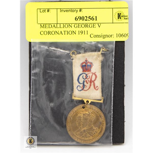 MEDALLION GEORGE V CORONATION 1911