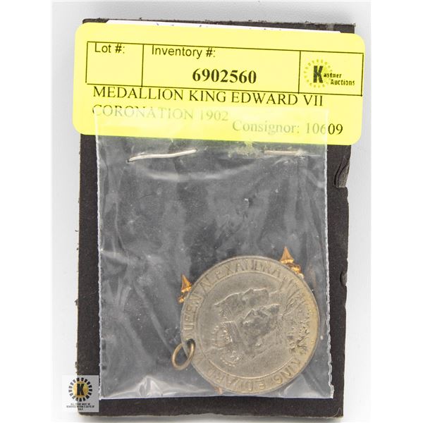 MEDALLION KING EDWARD VII CORONATION 1902