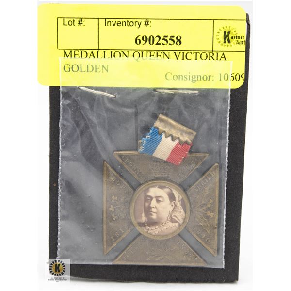 MEDALLION QUEEN VICTORIA GOLDEN
