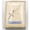 Image 1 : VINTAGE EMBY STERLING SILVER CROSS & NECKLACE