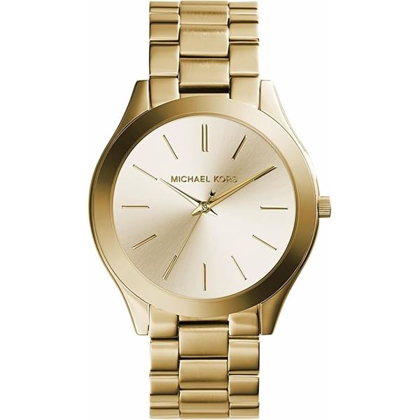NEW MICHEAL KORS WOMENS SLIM RUNWAY THREE-HAND