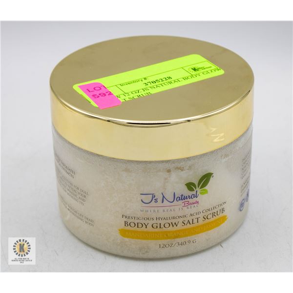 NEW 12 OZ JS NATURAL BODY GLOW SALT SCRUB