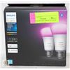 Image 1 : NEW 2 PHILIPS HUE WHITE & COLOR AMBIANCE 10.5W LED