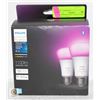 Image 1 : NEW PHILIPS HUE 1100LM 10.5W LED 2 LIGHT BULBS