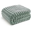 Image 1 : NEW BEDSURE GREEN THROW BLANKET THROW 50 X 60"