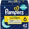 Image 1 : NEW 42 PACK PAMPERS SWADDLERS OVERNIGHTS SIZE 6
