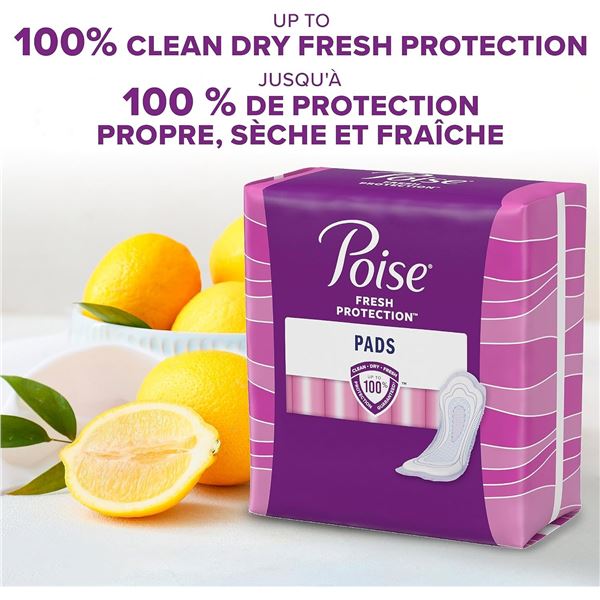 NEW 42 PACK OF POISE FRESH PROTECTION PADS MAX