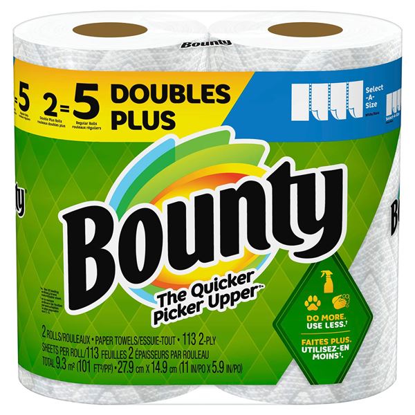 NEW 2 X 113 SHEETS BOUNTY THE QUICKER PICKER UPPER