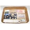 Image 1 : TRAY 60 PENNIES,ASST NOTES,& COINS