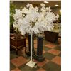 Image 1 : WHITE LED LIGHT FAUX LEAF TREE H-6FT