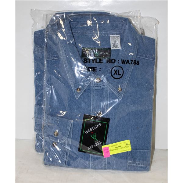 NEW MEN'S SHIRTS 2DENIM SIZE XL