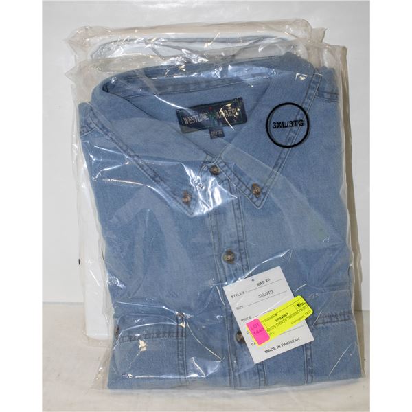 NEW MEN'S SHIRTS 1DENIM 1WHITE SIZE M