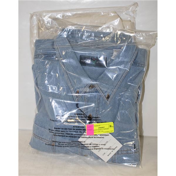 NEW MEN'S SHIRTS 1DENIM 1NATURAL SIZE 2XL
